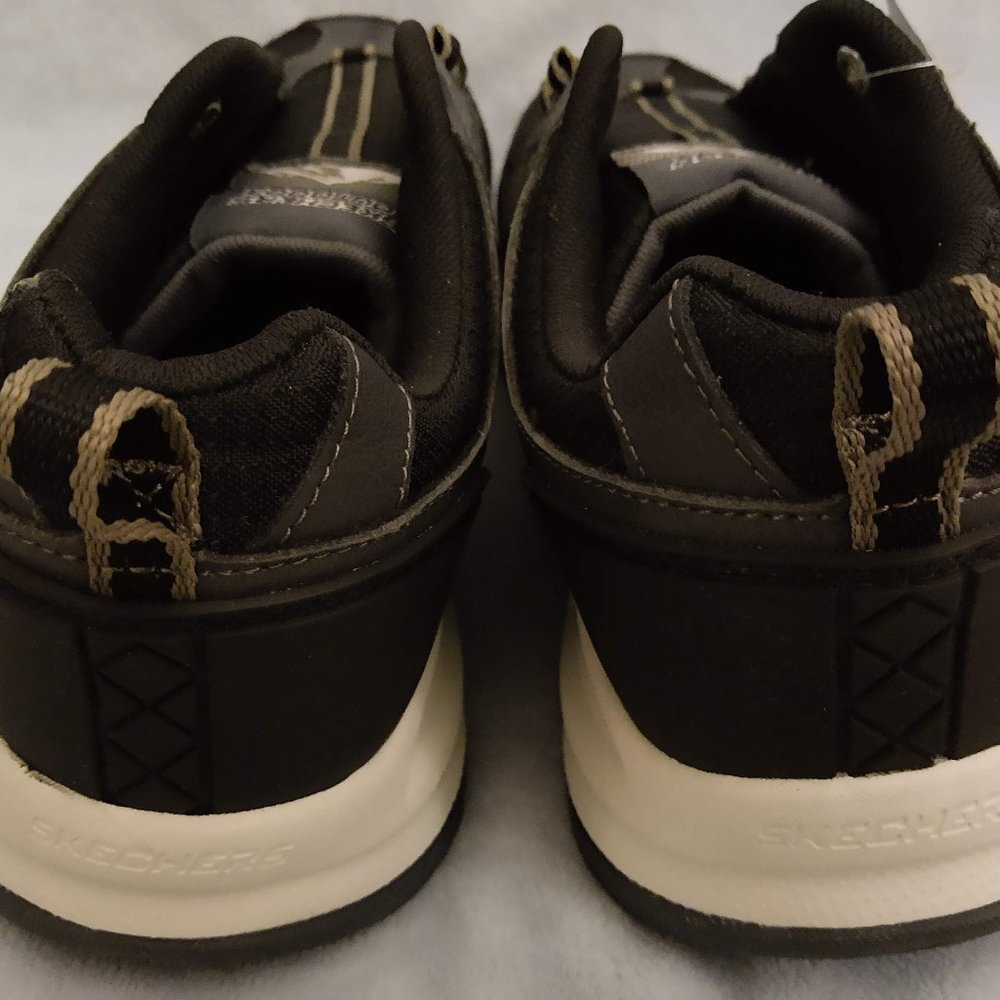 Skechers Oxford Lace-up Sneaker Escape Plan 2.0 Men 8M Black Grey Orange New - Picture 5 of 14